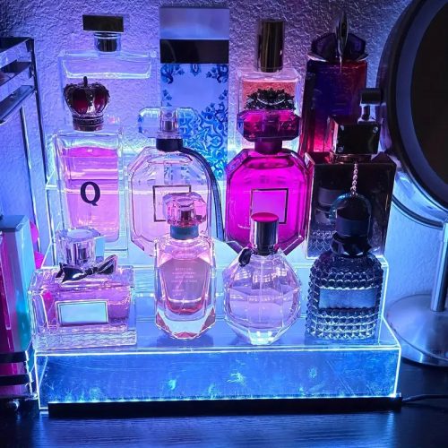 Acrylic Perfume Display Stand with LED Lights